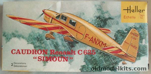 Heller 1/72 Caudron C635 Simoun - Advanced French Light Aircraft from the 1930s, 165 plastic model kit